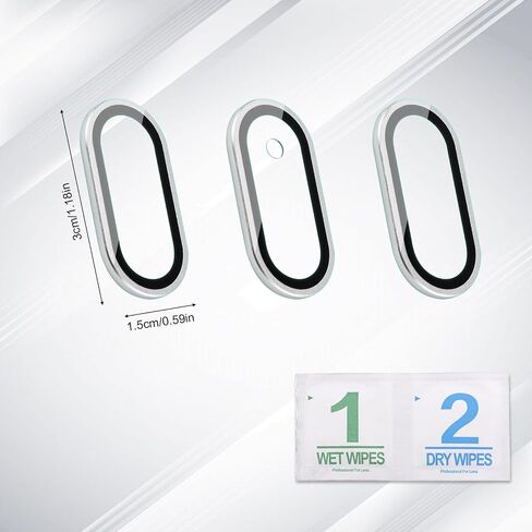 3pcs Camera Lens Protector, Lens Protector for Meta Quest 3 High Transparency Tempered Glass Anti-Scratch Camera Lens Protector (Silver) in Saudi Arabia