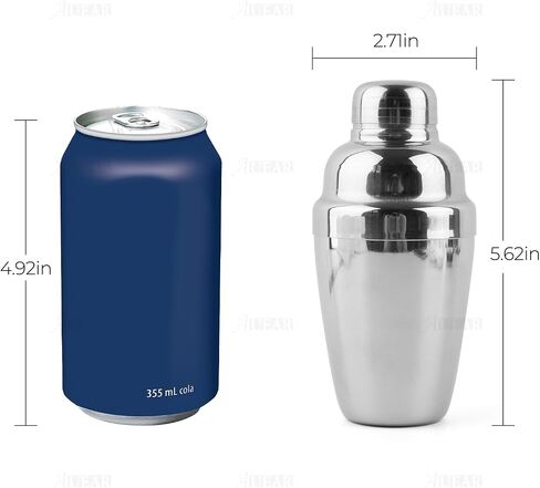 AUEAR, 12 oz/350ml Stainless Steel Cocktail Shaker Bottle Martini Shaker Drink Shaker with Built-in Strainer for Home Bar in Saudi Arabia
