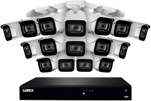 نظام فيوجن NVR 16 قناة مع كاميرات IP 4K (8MP) 16 / أبيض in Saudi Arabia