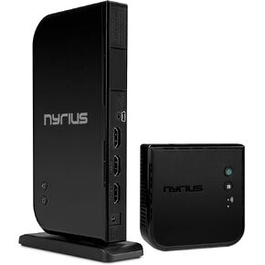 Aries Home+ Wireless HDMI 2X Input Transmitter & Receiver for Streaming HD 1080p 3D Video and Digital Audio from Cable Box, Satellite, Bluray, DVD, PS4, PS3, Laptops, PC (NAVS502)