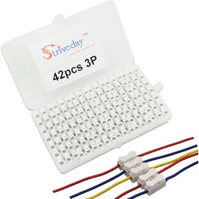 Striveday™68pcs 2p Spring Connector no Welding Screws Quick Connector Cable clamp Terminal Block 2 Way