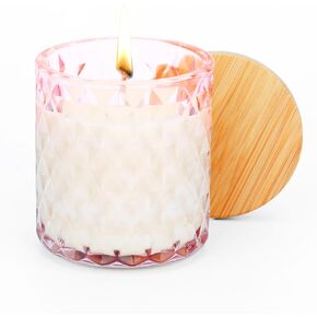 Scented Candle, Serenity Warm Amber Natural Soy Candle, Home Décor, Relaxation Aromatherapy Candles for Women Men, 7 oz 40 Hours Long Lasting, Green