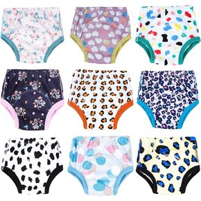 MooMoo Baby Potty Training Underwear 9 Packs Absorbent Toddler Training Pants 5T