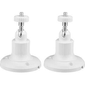 2pack Wall Mount for SimpliSafe Outdoor Security Camera, 360 Degree Adjustable Mounting Bracket for Camera with 1/4 Screw Connector,Camera Not Included (White) (2pack)