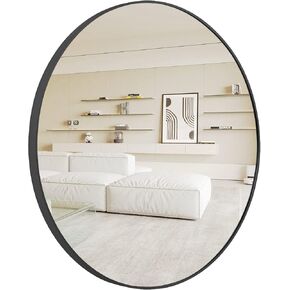 Round Mirror, 48''Gold Metal Frame Wall Mirrors for Bathroom,Entryway