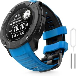 Compatible with Garmin Instinct 2X Band,Adjustable Soft Silicone Replacement Sport Watch Wristband Strap for Garmin Instinct 2X/Solar/Tactical
