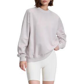 PrettyGuide Women's Oversized Crewneck Sweatshirts Long Sleeve Fall Fleece Pullover Sweatshirt Tops