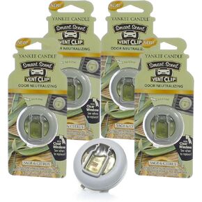 Yankee Candle Car Freshener Smart-Scent Vent Clips, 4-PACK (Sage & Citrus)