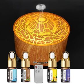 Essential Oil Diffusers for Home with Essential Oil/Remote Control Dynamic Ultrasonic Spray Jellyfish with Sound Humidifier Aroma Diffuser for Large Room LED Light/Timer(White)