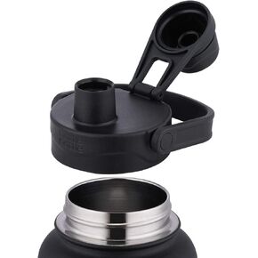 BOTTLE BOTTLE Wide Mouth Sports Cap Hydroflask Lid for 12 OZ, 18 OZ, 20 OZ, 32OZ, 40OZ Bottles Leak-Proof Twist Spout Replacement Lid with Handle (dark black)