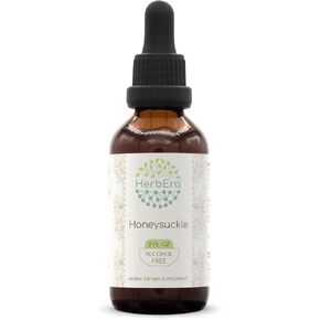 Honeysuckle B120 Alcohol-Free Herbal Extract Tincture, Concentrated Liquid Drops Natural Honeysuckle (Lonicera Japonica) (4 fl oz)