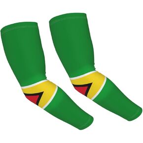 Cute Guyana Flag Sun Protection Cooling Arm Sleeves for Men Women Sleeves for Golf,Fishing, Cycling, Hiking