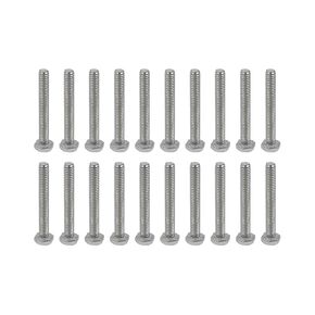 Sscon 20Pcs 304 Stainless Steel Hexagonal Bolts Machine Screws Hexagon Screws 1/4-20 * 1/2