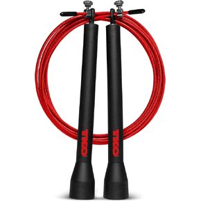 TKO Lightweight Speed Jumprope, Adjustable 9 Ft Jump Rope Length, Speed Jump Ropes for Fitness, Warm-Up, and Cardio