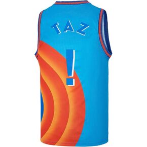 #! Taz Basketball Jersey for Men Movie Couples Halloween Costume