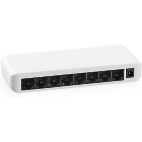 MokerLink 8 Port 10Gbps SFP+ Managed Switch, Support 1G/2.5G/10G SFP Module, 160Gbps Bandwidth, Metal Fanless Web Managed Network Switch
