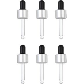 PATIKIL Glass Eye Dropper Caps, 6 Pcs Anodized Aluminum Glass Dropper Closure Top for 30ml(1oz) Essential Oils Bottle, Perfume, Lab Experiments, Gold Tone