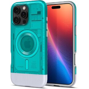 Spigen Classic C1 MagFit Designed for iPhone 16 Pro Max Case (2024) [Military-Grade Protection] Compatible with MagSafe - Bondi Blue
