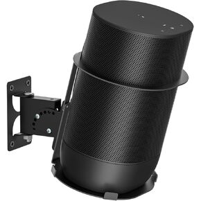 حامل مكبر صوت معدني واقٍ لجهاز Sonos Move وSonos Move 2 حامل على الحائط مع خطاف تثبيت على الحائط لضبط الإمالة والدوران من أجل Sonos Move 2 دعامة تثبيت للاستخدام الداخلي/الخارجي، أبيض