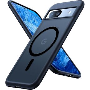 TORRAS Magnetic Shockproof for Google Pixel 9 Pro XL Case, [Fit for MagSafe][16FT Mil-Grade Drop Protection] Translucent Protective Anti-Fingerprint Anti-Scratch Case for Pixel 9 Pro XL Case, Black