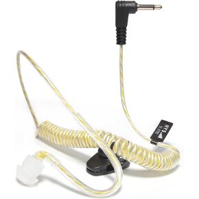 HYS Surveillance Listen Only Balanced Armature 3.5mm Earphone, Soft in-Ear Dynamic Single Law Enforcement Earpiece/Headset for Two-Way Radios, Transceivers and Shoulder Speaker Microphones