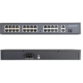 ONWOTE 24 Ports Ethernet PoE Switch @300W, 2X Uplink Gigabit RJ45 Ports, 1x SFP Slots, Support 4K 8MP 5MP 1080P PoE IP Security Cameras, Add-on PoE Injector to PoE NVR System