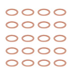 Aicosineg M24 Copper Flat Washer 0.94"x1.18"x0.06"(IDxODxT) Flat Ring Gasket Fitting for Electrical Bolt Screw Connections Fasteners Copper Tone 10pcs