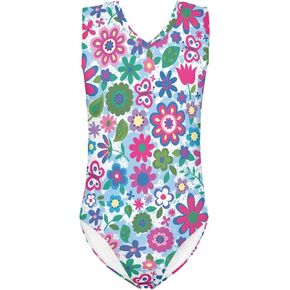 Horeset Sweet Strawberry Print Girls Leotards for Gymnastics Outfits Kids One-Pieces Dancewear