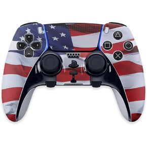 MightySkins Skin Compatible with PS5 DualSense Edge Controller - American Flag | Protective, Durable, and Unique Vinyl Decal wrap Cover | Easy to Apply & Change Styles | Made in The USA