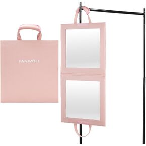Fanwoli Hanging Mirror for Dance Bag with Garment Rack | Full-Body | Foldable & Portable | HD Reflection No Deformation