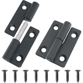 2PCS 50x36x2mm Black Lift Off Hinge Stainless Steel 304 Lift Off Hinges Detachable Slip Joint Small Flag Hinges Rising Butt Door Hinges, Left Handedness