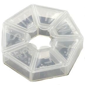 Chef Craft Select Plastic Pill Organizer, 6.5 inches in Length, Clear