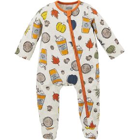 Mud Pie baby-boys Pumpkin Spice SleeperMud Pie Baby Boy Fall Sleeper, Pumpkin Spice, 0-3 Months