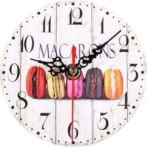 Extra Small Wall Clock 4.5 Inch, 12cm Vintage Hanging Clock Wall Clocks Decoration, Artistic Creative European Round Antique Home Office Living Room Numeral Decoration(#7)