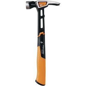 Fiskars General Use Hammer, 20 oz, Alloy Steel, Orange, IsoCore Shock Control System