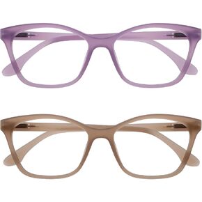 OPULIZE KAT Reading Glasses - Cat-Eye Frame - Shiny Black - Men & Women - Spring Hinges - R59