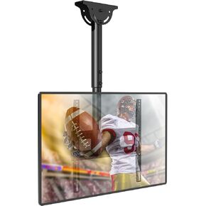 WALI Ceiling TV Mount for 42-90 inch, Hanging Adjustable TV Ceiling Mount Bracket Fits Most LED, LCD, OLED 4K TVs, Holds up to 220lbs, Max Mounting Holes 800x600mm (CM4290), Black