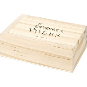 Koyal Wholesale It Was Always You Engraved Wood Ring Box with Lid, Ring Bearer Box, Keepsake Ring Box, Rustic Proposal