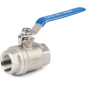 U.S. Solid 1/2 inch Ball Valve 316 Stainless Steel Female Ball Valve, Full Port