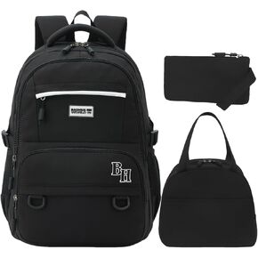 CAMTOP School Backpack for Teens Girls Boys Casual Daypack Backpacks with Lunch Box Middle High School College Bookbag Set