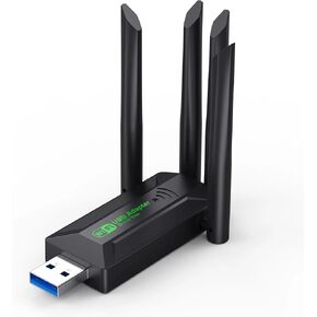محول USB WiFi مزدوج النطاق بسرعة 1200 ميجابت في الثانية، 2.4 جيجا هرتز 5 جيجا هرتز، RTL8811، وضع الشاشة، حقن الحزم، 4 هوائيات، جهاز استقبال بطاقة شبكة كمبيوتر صغير للكمبيوتر الشخصي، Realtek 8811 in Kuwait