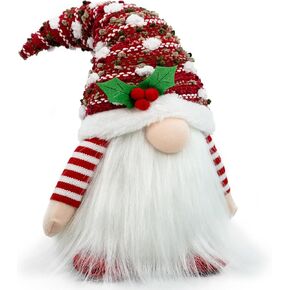 Gnome Christmas Decorations - Adorable Plush Christmas Gnome Gifts for Women, Thanksgiving Valentines Birthday Plush Gnome Swedish Tomte Elf for Kitchen, Tiered Tray and Home Décor