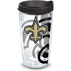 Tervis Made in USA Double Walled NFL New Orleans Saints Insulated Tumbler Cup Keeps Drinks Cold & Hot, 24oz, Genuine