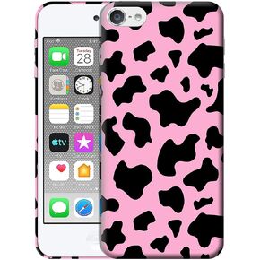 Glisten - iPod Touch 7th / 6th / 5th Generation Case - Cow Skin Pink Print Design Printed Slim Plastic Hard Snap on Protective Designer Back Phone Case/Cover for iPod Touch 7/6 / 5., White in Kuwait