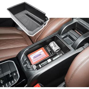 Tray Compatible with BMW X3 G01 2018-2024 and for BMW X4 G02 2019-2024 Accessories, Insert Secondary Storage Box Armrest Tray Console Organizer, Red
