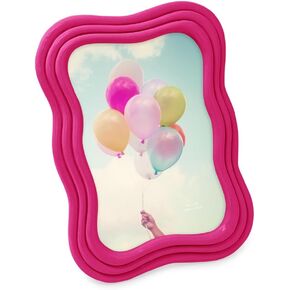 Isaac Jacobs 4x6 Green Curved Deco Frame for Tabletop and Wall Display, Decorative Art, Design, Home Décor, Gift (4x6, Green)