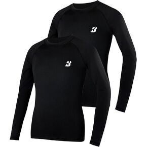 Roadbox Boys Youth Compression Shirts - Long Sleeve Athletic Undershirt Kids Quick Dry Base Layers for Baseball Soccer