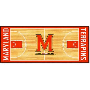 FANMATS 19514 Maryland Terrapins Basketball Court Runner Rug - 30in. x 72in. | Sports Fan Area Rug