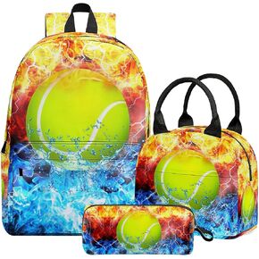 3Pcs Backpack with Lunch Bag for Girls Boys, Backpack Set School Bag And Lunch Box Pencil Case for Kids Elementary School