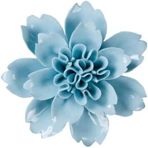 Insiswiner Orange Ceramic Decorative Flowers 3D Wall Hanging Decor 2.8"